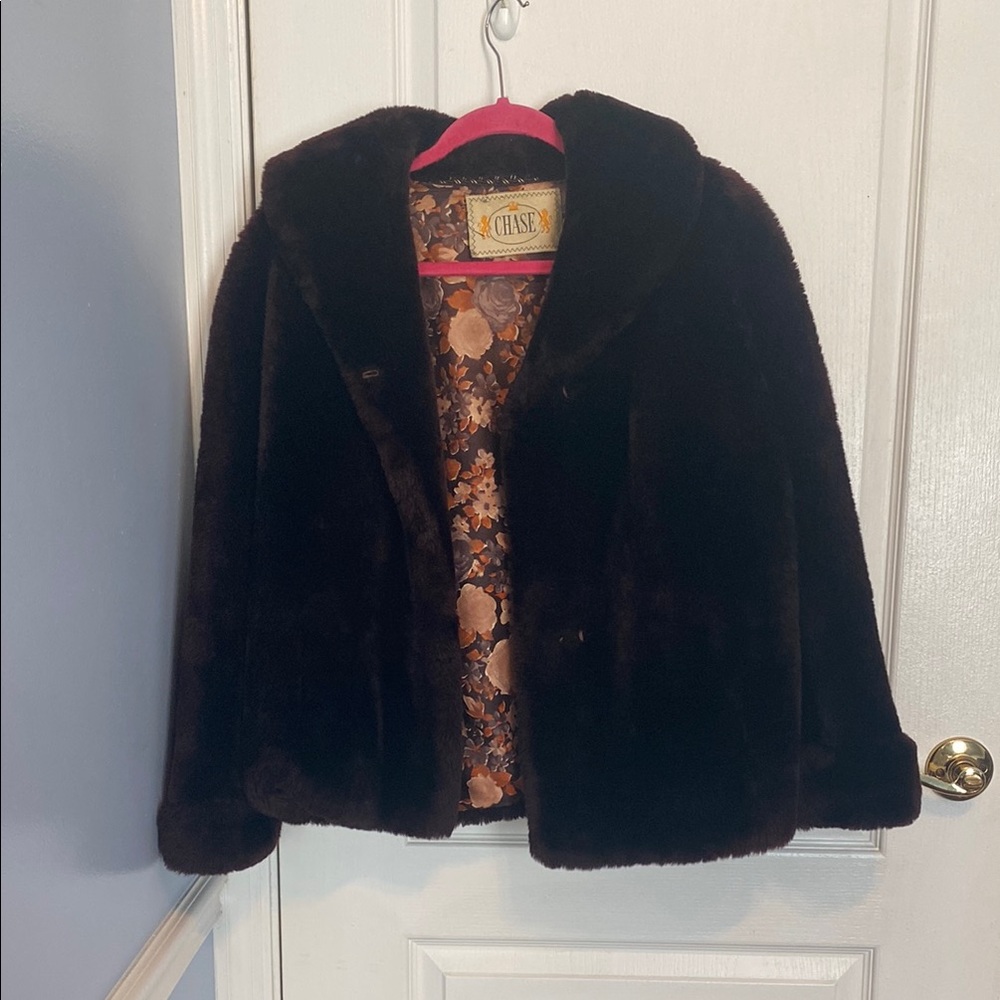 Women's Brown Faux Fur Coat